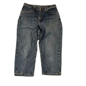 Riders By Lee Womens Capri Jeans Size 12M Mid-Rise Blue Denim Classic Casual Y2K